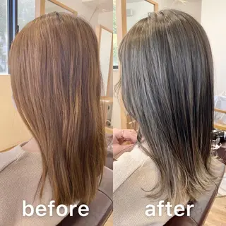 ミディアム カラー KIZU 髪質改善 オカルト怪談のヘアスタイル