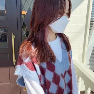 ロング カラー 江原 彩華のヘアスタイル