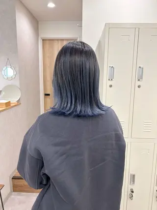 ミディアム カラー ボブ/ハイトーン 立川loose 下田のヘアスタイル