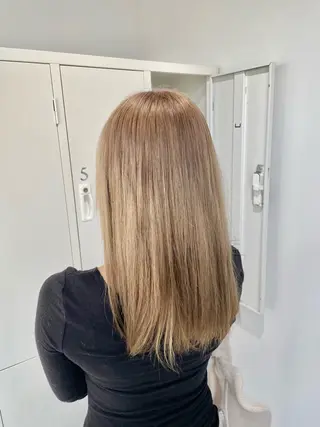 セミロング カラー パーマ&ブリーチ /飯牟田/GEAR.のヘアスタイル