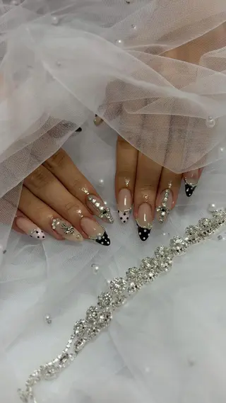 ネイル メラク難波/長さだし パラジェルフィルインのネイルデザイン