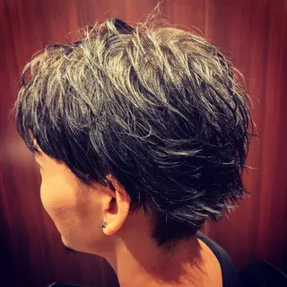 ミディアム カラー メンズ HIROGINZA ヒロ銀座 青山所属・マツオ リュウホウ🐉のヘアスタイル