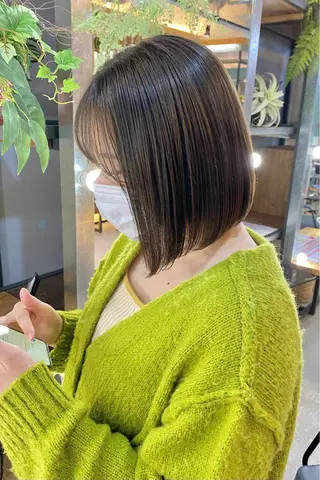 ミディアム カラー 菊地 紗矢のヘアスタイル