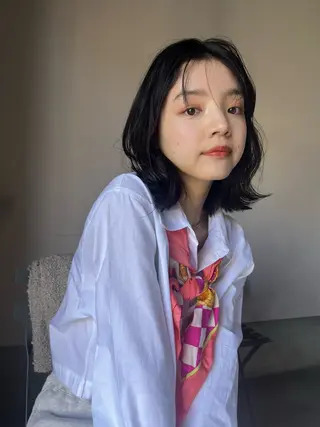 ミディアム カラー MINX The pass所属・透明感ケアカラー/ レイヤー/ryokaのヘアスタイル