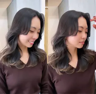 ミディアム 韓国ヘア🤍🇰🇷 ‪🫶🏻吉満のヘアスタイル