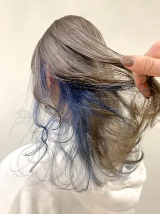 セミロング カラー ブリーチなしカラー 🌿脇黒丸 彩のヘアスタイル