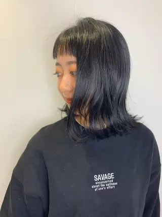 ミディアム カラー パーマ/ボブ/ レイヤー/豊浦翔太のヘアスタイル