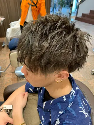 ショート ヘアアレンジ メンズ IwAsh中山所属・✂︎中山ブリーチ・ パーマ✂︎露木智也のヘアスタイル