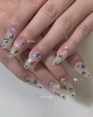 メンズ ネイル MINAMI໒꒱ Y2K、韓国ガーリーのネイルデザイン