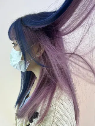 ロング カラー 茅ヶ崎/ハイトーン /レイヤーカットのヘアスタイル