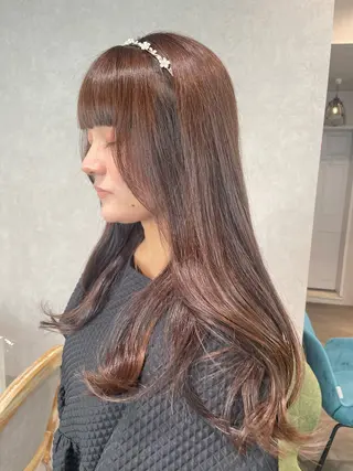 セミロング カラー ナチュラル透明感🌱 小山美樹子のヘアスタイル