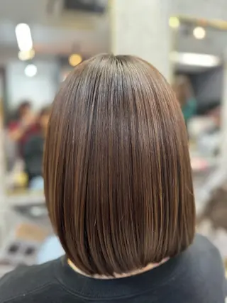 セミロング カラー パーマ 篠原 侑作のヘアスタイル