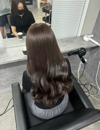 ロング 韓国風カラー/艶髪 🇰🇷💎✨ミズキのヘアスタイル