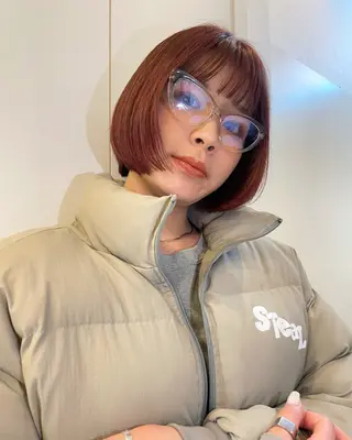 カラー YURiA レイヤー🫧暖色のヘアスタイル