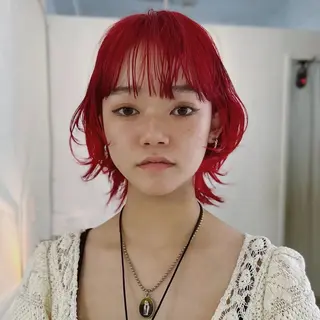 ミディアム カラー ☆RUO☆/ハイトー ンBob/デザインのヘアスタイル