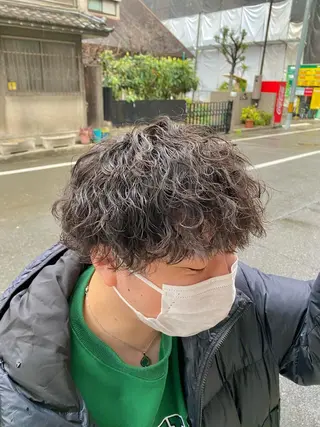 ミディアム パーマ メンズ 【メンズ特化】 ツツイリュウノスケのヘアスタイル
