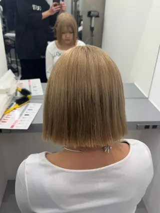 ショート カラー ヘアアレンジ 🐹ブリーチ/ボブ /韓国ヘア/蓮🐹のヘアスタイル