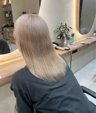セミロング カラー ケアハイトーン‪‪♡ ハグのヘアスタイル