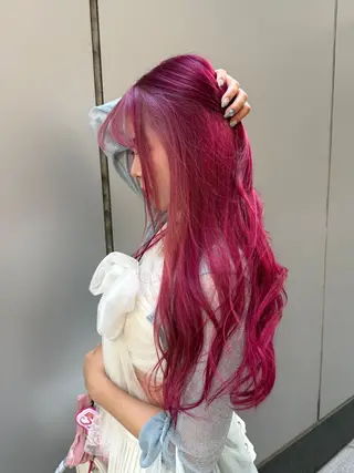 ロング カラー 透明感カラー/パーマ 🌀アオノアユミのヘアスタイル