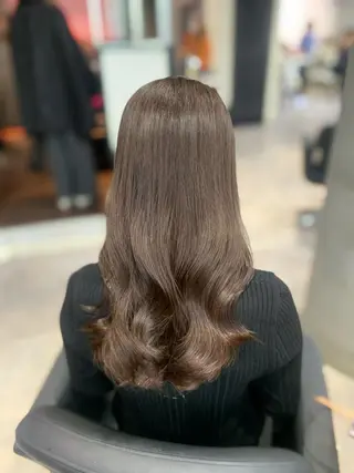 セミロング shes茶屋町アリサ 🎀顔周り×韓国風のヘアスタイル