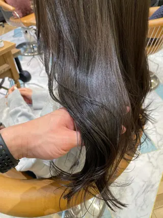 セミロング カラー 縮毛/ショート/ ボブ/レイヤー/小原のヘアスタイル