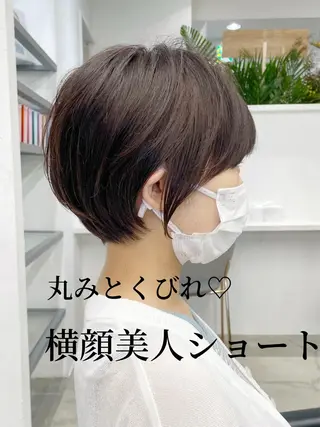 ショート ショートヘア くすみカラー、大場猛のヘアスタイル
