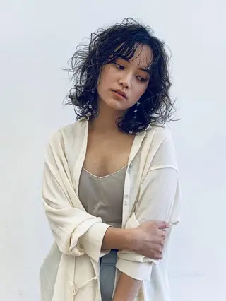 セミロング ヘアアレンジ haf店長 ✂︎タカハシレン✂︎のヘアスタイル