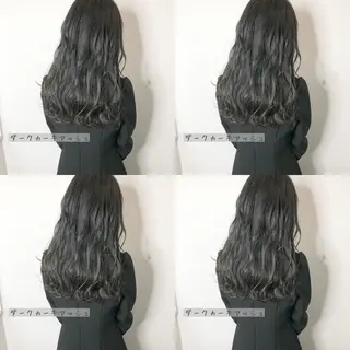 セミロング カラー しゅうさん🍝 麻田秀太郎のヘアスタイル