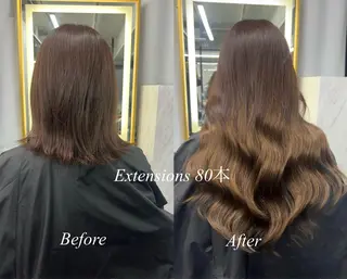 ロング カラー シールエクステ特化 ハイトーン、NANAのヘアスタイル