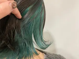 ミディアム カラー あべ ゆうかのヘアスタイル