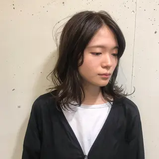 ミディアム カラー 嶋田 直美のヘアスタイル