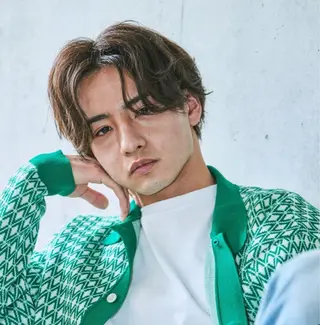 セミロング パーマ メンズ 板岡 丈一のヘアスタイル