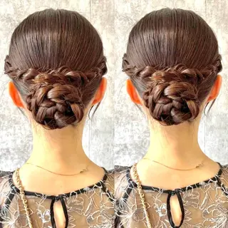 セミロング ヘアアレンジ ヘアメ🎀エクステ 🪽横浜/しほ🧸のヘアスタイル