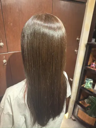 ロング 茅ヶ崎/縮毛矯正 ワンカラー/すずかのヘアスタイル