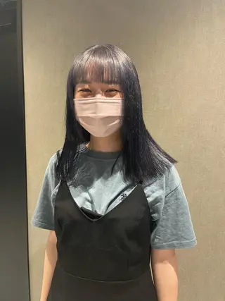 セミロング カラー 透明感カラー/艶髪/ エクステ/HIROのヘアスタイル