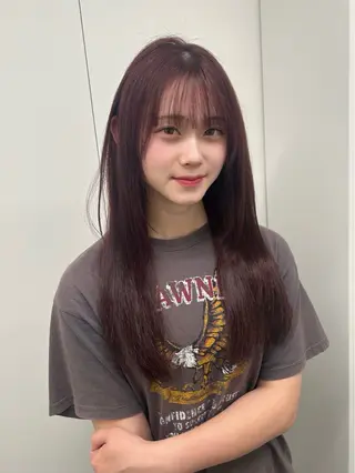 カラー 🩶niina 暗髪韓国系カラー🩶のヘアスタイル