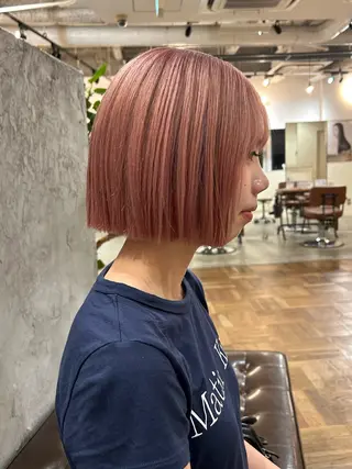 ショート 梅田/透明感カラー ボブレイヤーきょうかのヘアスタイル