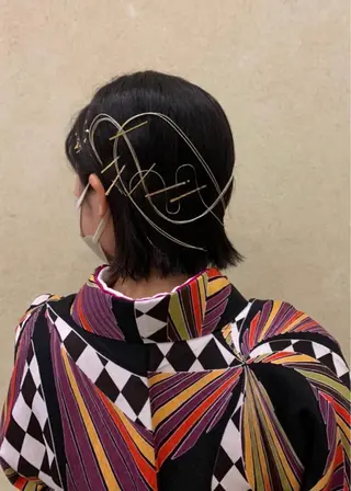 ミディアム カラー ヘアアレンジ レイヤー/お顔まわり 暖色カラー🍑Amiのその他イメージ