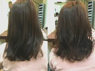 ミディアム パーマ 萌花 moeka /韓国/レイヤーのヘアスタイル