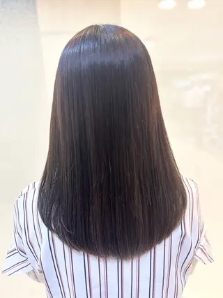 セミロング パーマ 艶質改善/縮毛矯正 ササキナツミのヘアスタイル