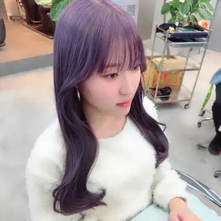 ロング カラー 岡野 静華のヘアスタイル