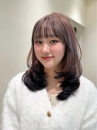 ロング i.GINZA所属・艶ハイトーン/ レイヤー／ボブのヘアスタイル