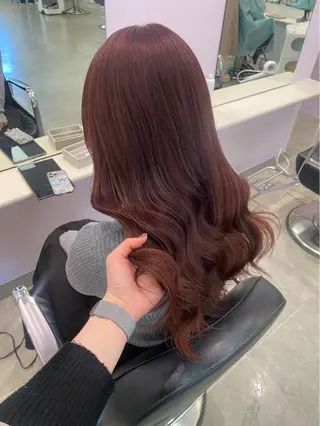 ロング カラー ParveMix 岡本えりかのヘアスタイル