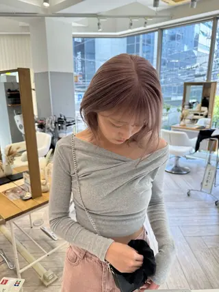 ミディアム カラー AVANCE.ens 広島袋町店ayuのヘアスタイル