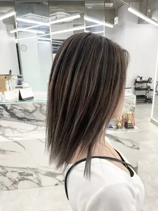 ミディアム カラー 【Brown】おじま のぞみのヘアスタイル