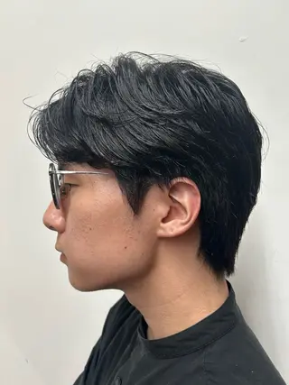 パーマ メンズ 的場 勇唯翔のヘアスタイル