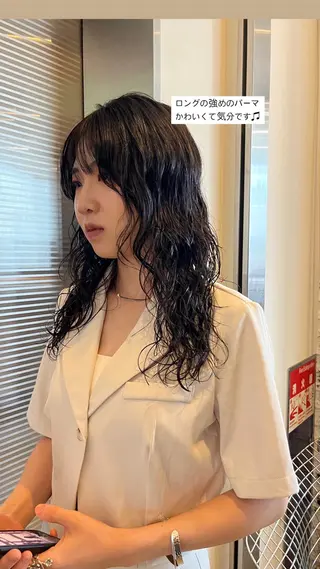 ロング パーマ sabo ladies salon所属・ヨシカ/透明感カラー 酸性ストレートのヘアスタイル