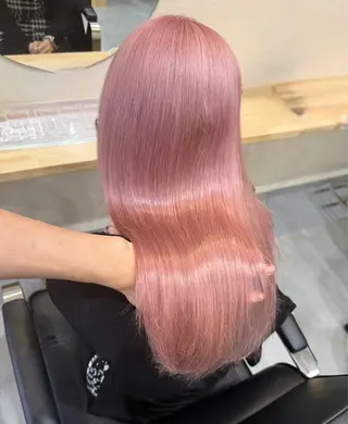 セミロング カラー ✨透明感ブリーチ✨ 🌿透明感カラー🌿のヘアスタイル