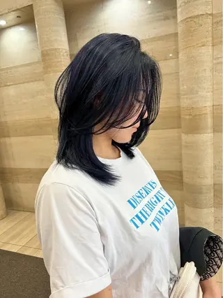 ミディアム カラー SEINA️️/烏丸 ブリーチ/ハイトーンのヘアスタイル