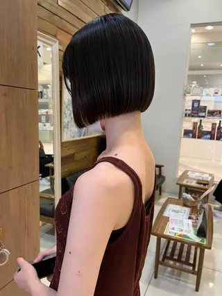 ショート 黒田瀬奈/ボブ まろやかベージュのヘアスタイル